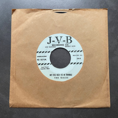 7'' The Gales - My Eyes Keep Me In Trouble - US J-V-B Doo Wop