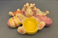 Easter Deviled Egg Serving Plate Platter Ceramic Easter Celebration By Jay