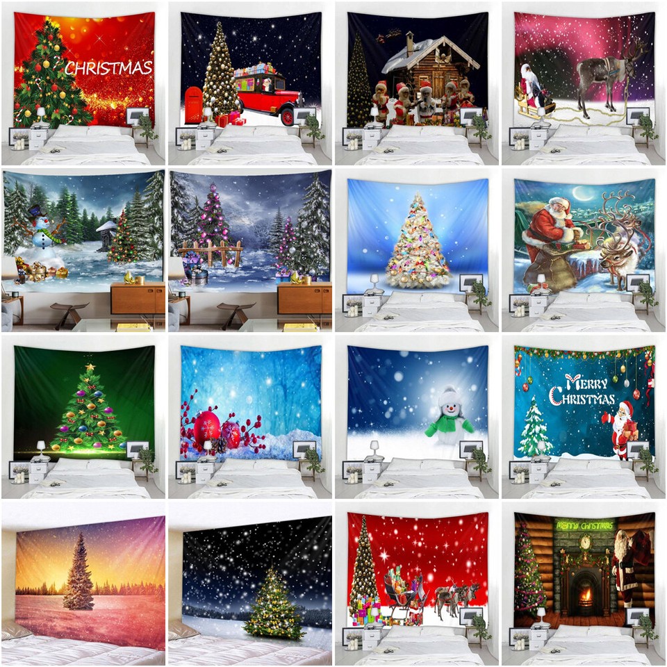Large Christmas Tree Tapestry Xmas Wall Hanging Bedroom Bedspread