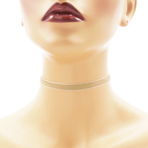 Brown Velvet Choker 3/8 inch (9 - 10 mm) wide custom adjustable ribbon necklace - Picture 17 of 17