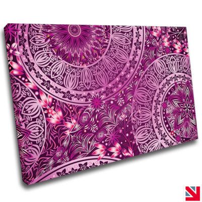 Mandala Muster Spirituelle Geometrie Zen Meditation LEINWAND Wandbild Bild Druck