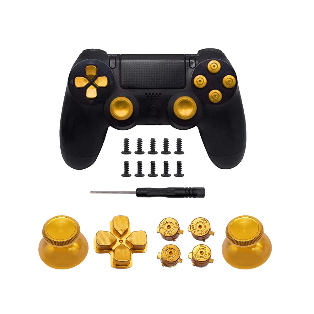 Metal Custom Replacement Thumbsticks D pad ABXY Buttons Kits for