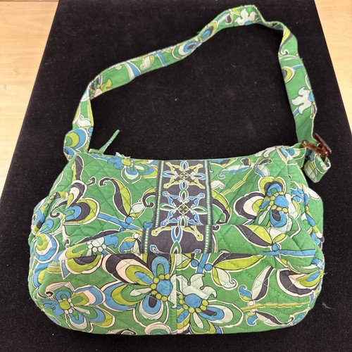 Tanya Lee Designs Handbag Green Blue White Flowers Design - Picture 6 of 12