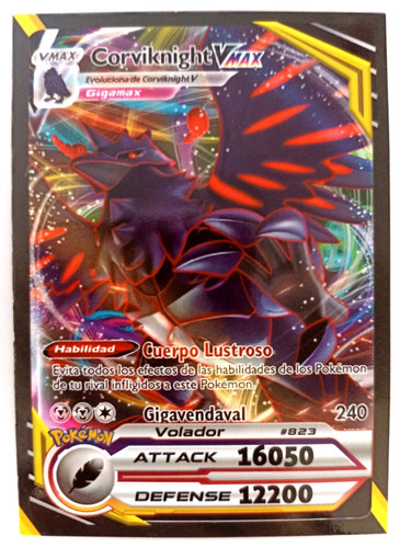 CARD POKEMON EE VOL. XI #19 CORVIKNIGHT VMAX 2020 Galar PERU South America TCG