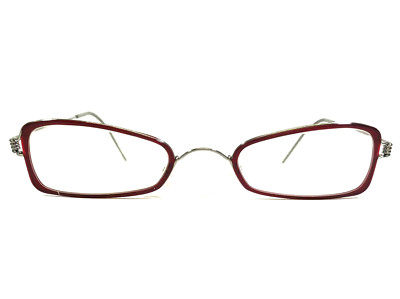 Lindberg Eyeglasses Frames FRIDA COL.P10 Red Silver Air Titanium Rim 48-21-135