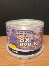 8X DVD-R 4.7GB 120min Ridata 48Pcs Discs