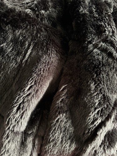 Black Faux Suede And Faux Fur Coat Monsoon L - Picture 9 of 11