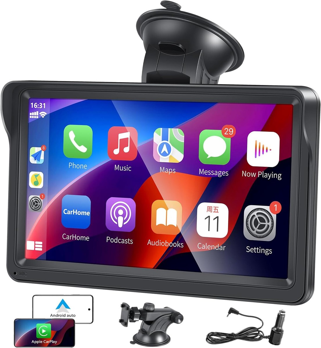 Newest Portable Wireless Car Stereo Display Apple Carplay&Android 