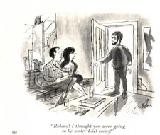 1967 Magazine Print Illustration Cartoon Joseph Farris I thought you were LSD