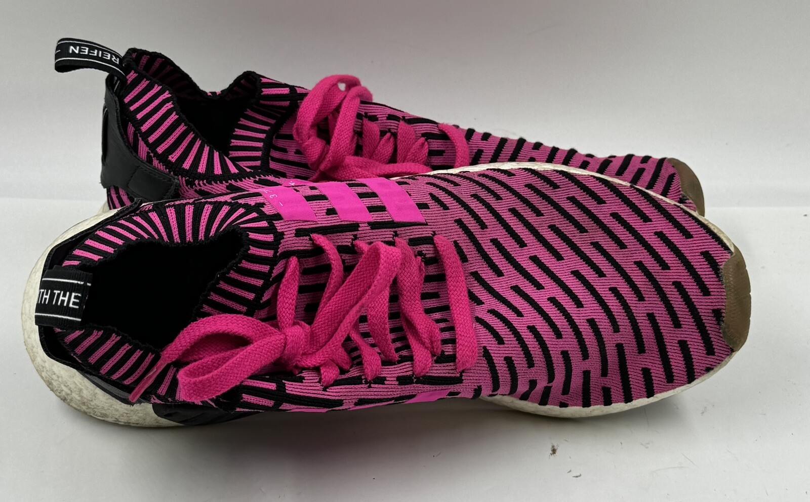 adidas NMD R2 Primeknit Japan Boost Men's Sneakers Size 12 Pink Shoes BY9697 thumbnail 9