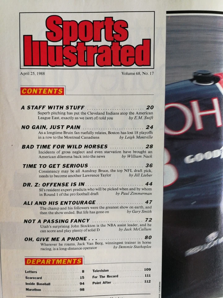 Revista Sports Illustrated 25 de abril de 1988 Muhammad Ali - John Stockton - JH Foto 2 de 2