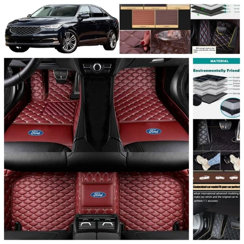 For Ford Taurus 2010-2019 Car Floor Mats PU Leather Waterproof Custom Carpets - Picture 31 of 36