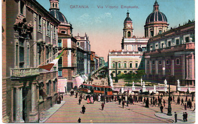 sc 117 WY 1916 CATANIA Via Vittorio Emanuele non VG FP