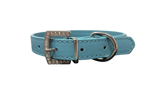 Dog Collar, Rhinestone Crystal Bling Bone, Adjustable, Faux Leather, XS S M L - Picture 17 of 29