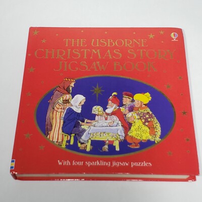 The Usborne Christmas Story Jigsaw Book Heather Amery Hardcover 4 Puzzles