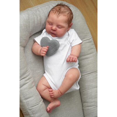 Lifelike Reborn Baby Dolls Sleeping Vinyl 19'' Newborn Boy Girl Alive Rooted Hair