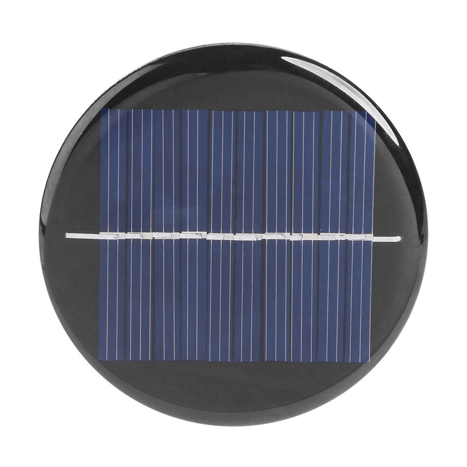 1/2pcs 60mm 0.28W Round Solar Panel Board DIY Power Bank Battery Cell