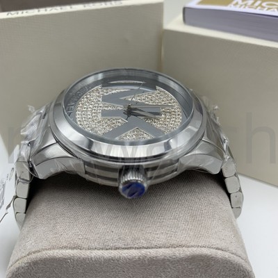 New Michael Kors MK5544 Runway Silver Crystal Pave Stainless  display picture 3