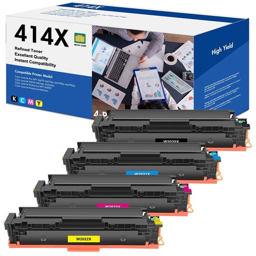 Toner WITH CHIP Compatible with HP W2020A 414A 414X Laserjet M454dw M479fdw Lot - Picture 15 of 16