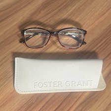 Foster Grant FGLR2003 Tortoise Cat Eye Rhinestone Reading Glasses 2.75 w/ Case