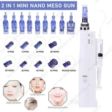 2 in 1 Mini Hydra Gun Auto Mesotherapy Pen Skin Rejuvenation Anti Aging Machine