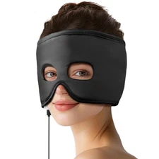 Silk Sinus Pressure Relief Mask, USB Corded Warm Compress for Sinusitis, Tens...