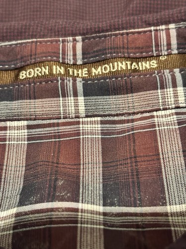 Mens M Kuhl Short Sleeve Brown Button Up Nylon Shirt Light Wicking UPF Quick Dry - Picture 6 of 9
