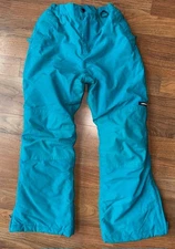 Lands End Squall Pants Youth Sz14 Black Grow-A-Longs Snow Ski Nylon Insulated