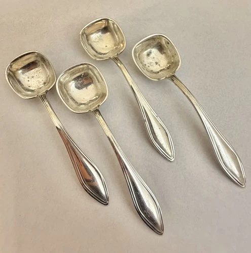 Mary Chilton by Towle Sterling Silver Salt Spoons Set Of 4 — 2.25”