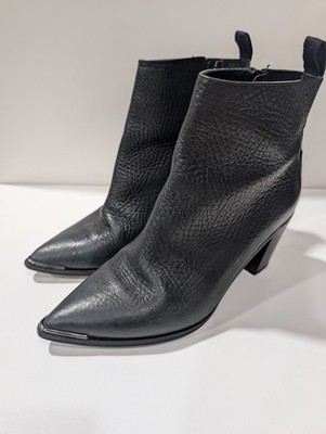 Acne Studio Black Side Zip Ankle Boots Sz 6 (EU 36)   Orig $720
