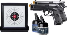 Umarex Beretta 92 FS 6mm BB Airsoft Pistols Game Ready Kit with Target