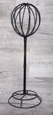 Vintage Black Coiled Wire Hat Or Wig Stand 22  