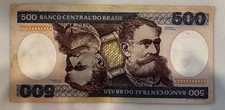 500 CRUZEIROS  AUNC   BANKNOTE FROM  BRAZIL   1981-85