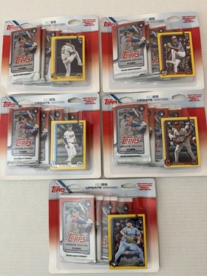 2025 Topps Update CVS Blister Box Lot Of 5 Boxes Total 5 Visible Gold RC Cards