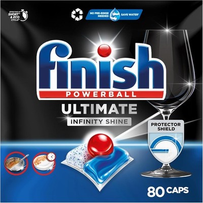 Finish Quantum Infinity Shine Spülmaschine Reinigung Schutzformel 80 Finish Tabs