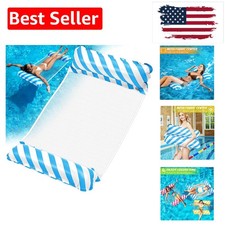 Inflatable Pool Float Hammock for Adults 4-in-1 Floating Water Lounger with...