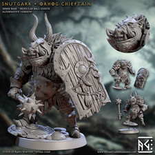 Pig Orc War Chieftan - Boarfolk Champion - Artisan Guild - Dungeons and Dragons