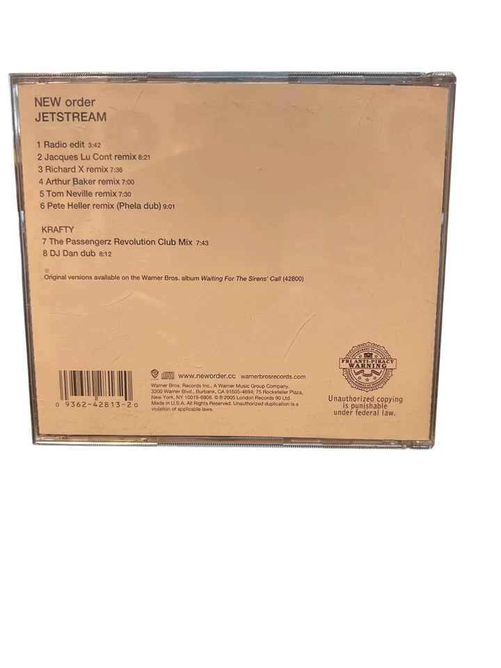 New Order Jetstream Promo CD Maxi-Single 2005 Warner Bros Dance Foto 2 de 4