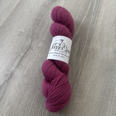 JaggerSpun 100% Wool 3/8 Yarn 1 Hank Mulberry 50 Grams 166 yds - Made in USA