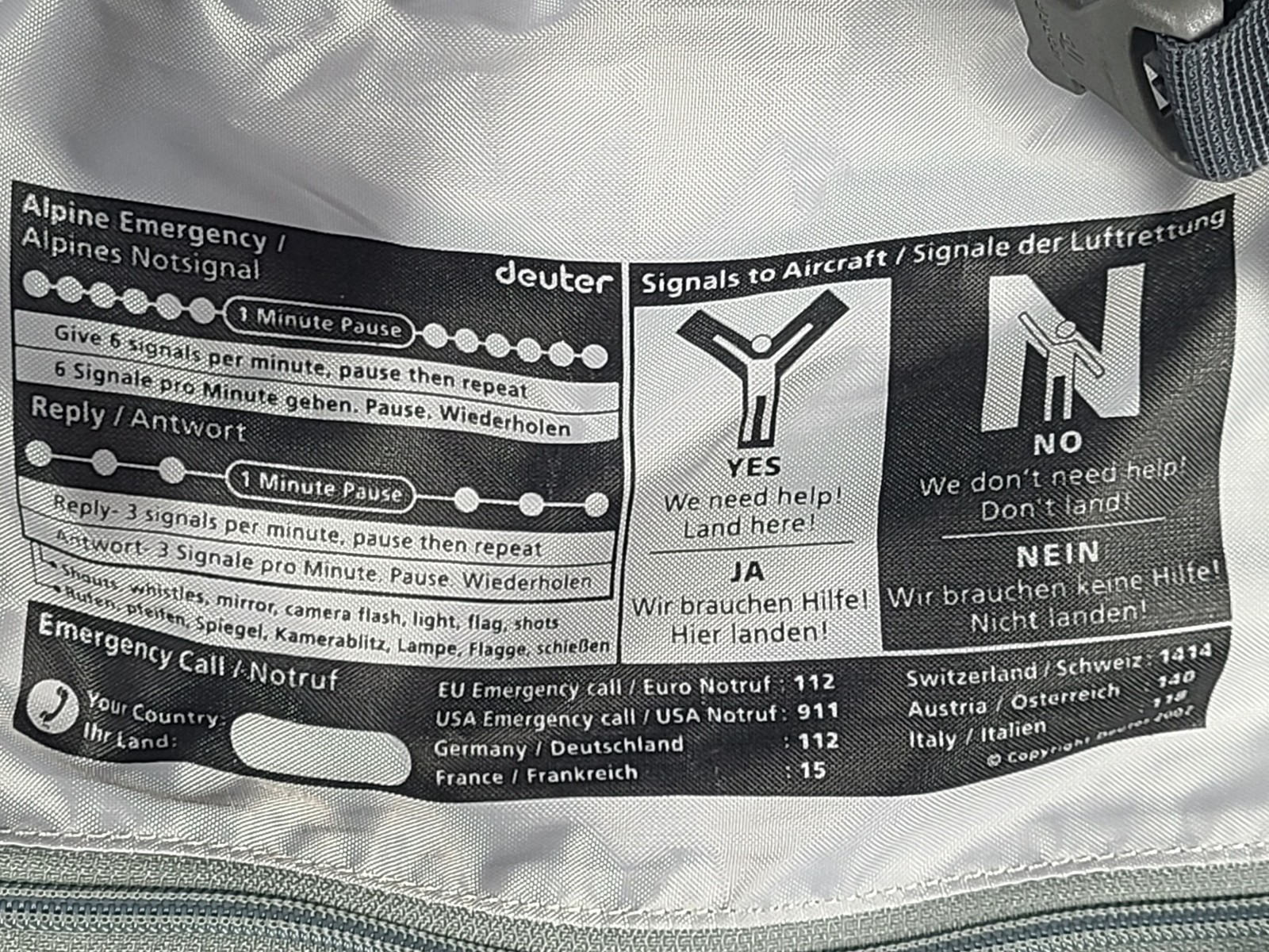 Deuter Aircontact Pro 60+15 Hiking Trekking Backpacking Backpack Gray