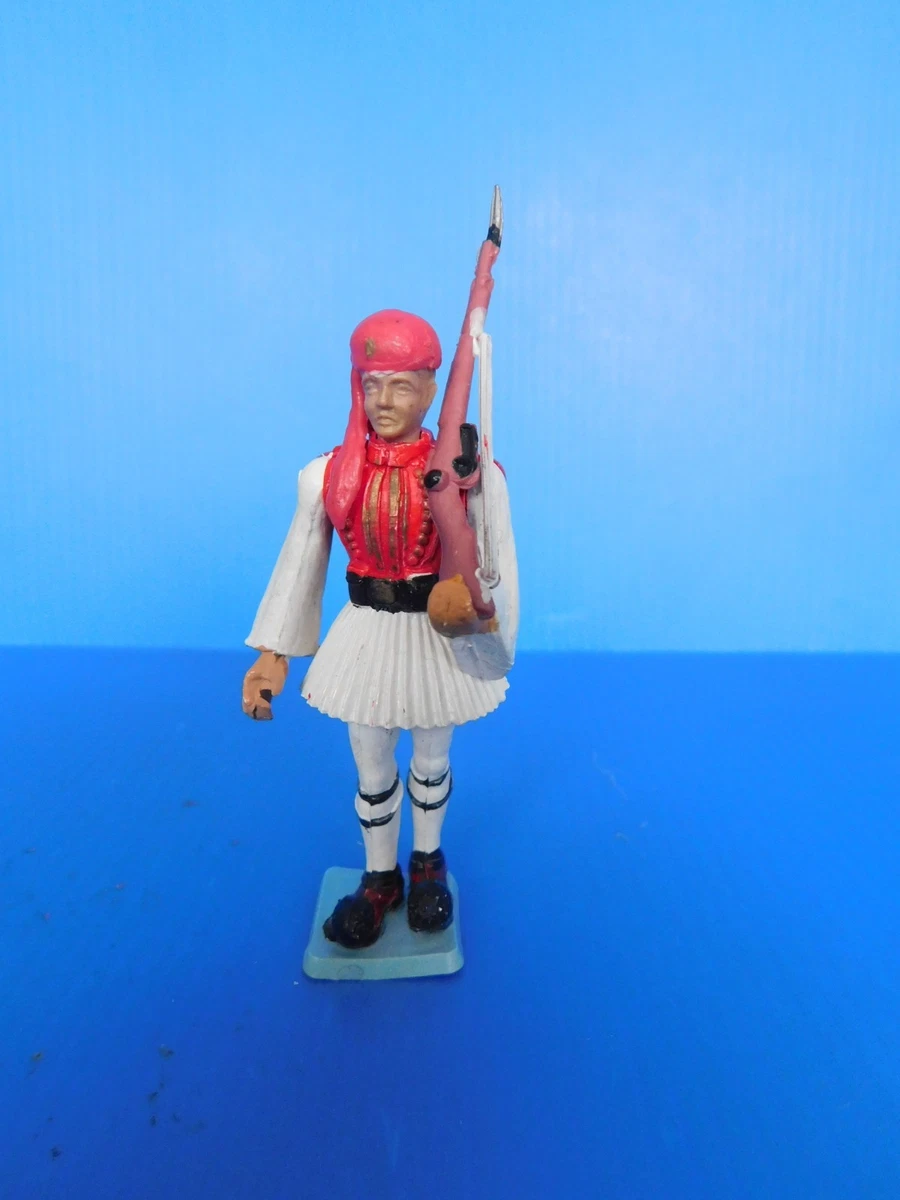 Soldat Jouet En étain Peint – Hoplite Grec Mycénien 54 Mm – Collection Alive History