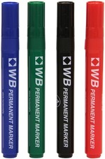 Whitebox Wx26088a Permanent Marker with Bullet Tip, Multicoloured, Assorted Pac