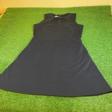 Maurices Sleeveless Fit & Flare Dress  Cutout Neckline Tank Dress Navy Womens XL