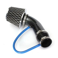 76mm Cold Air Intake Kit, Aluminum Black 3" Funnel-shaped, increases air ve...