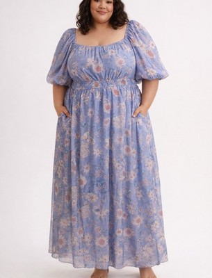 plus size lavender maxi dress Final Sale Plus Size Chiffon Sleeveless Dress in Lavender