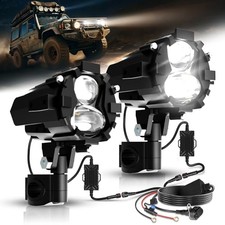 Motorcycle Auxiliary lights LED Fog Lights Driving Light Spotlights 3 Modes
