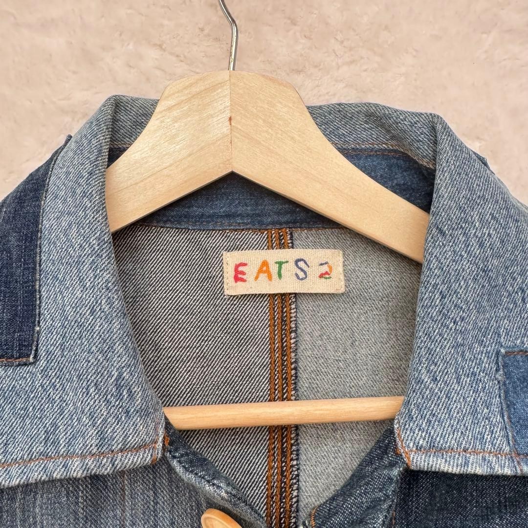 EATS Patchwork Denim Jacket Remake Unique Used JA… - image 3