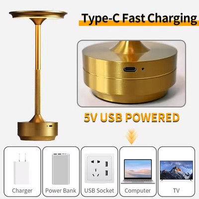 Cordless LED Touch Sensor Table Lamp Rechargeable Dimmable Bar Desk Night Light