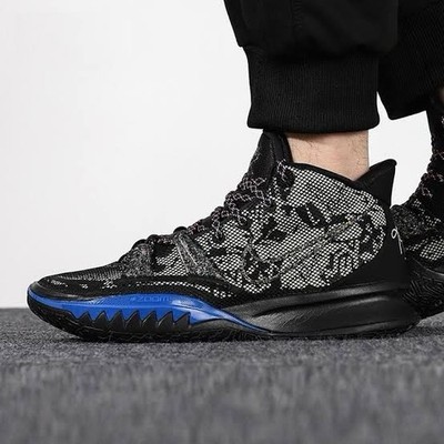 NIKE KYRIE 7 (VII) GRIND BLACK ROYAL BLUE SIZE 10.5    RARE  