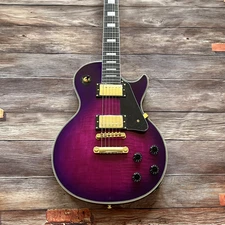 Custom Shop Purple Electric Guitar Gold color hardware in stock free shipping